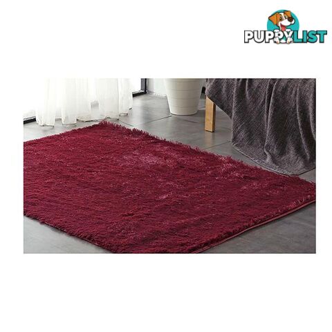 Designer Soft Shag Shaggy Floor Confetti Rug Carpet Decor 120X160Cm Burgundy - Unbranded - 787976594503