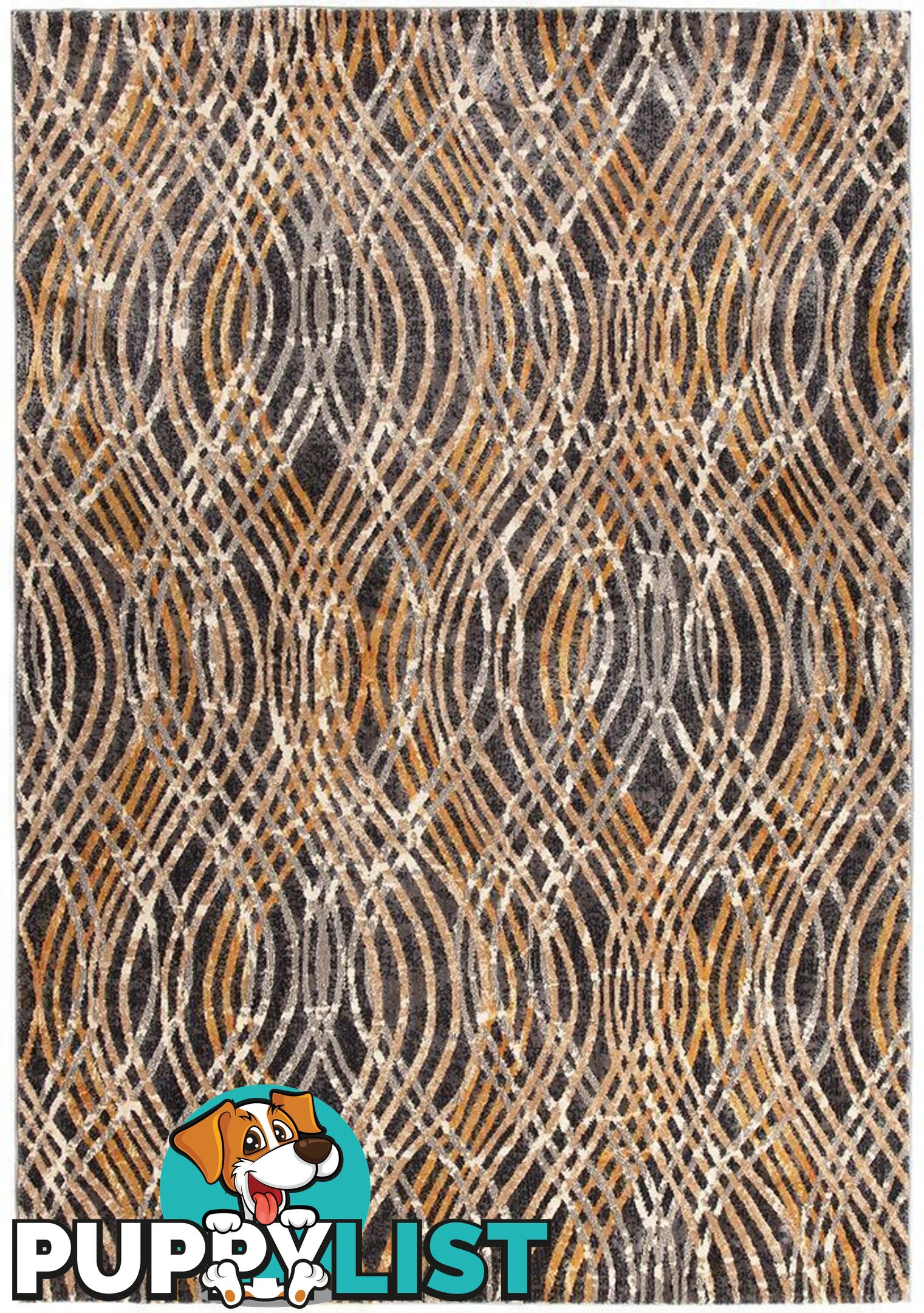 Dreamscape Flurry Modern Charcoal Rug - Unbranded - 8694561186819