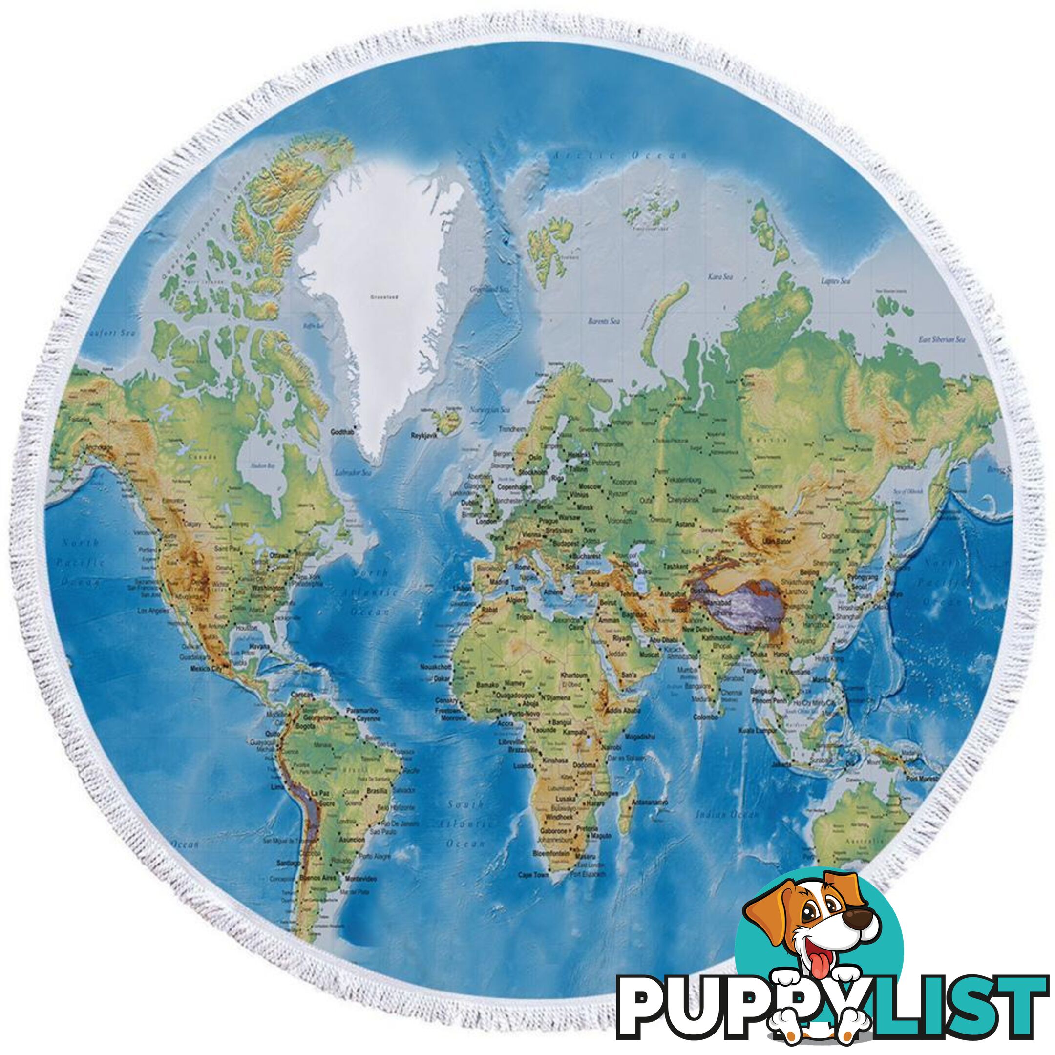 World Map Beach Towel - Towel - 7427046325295