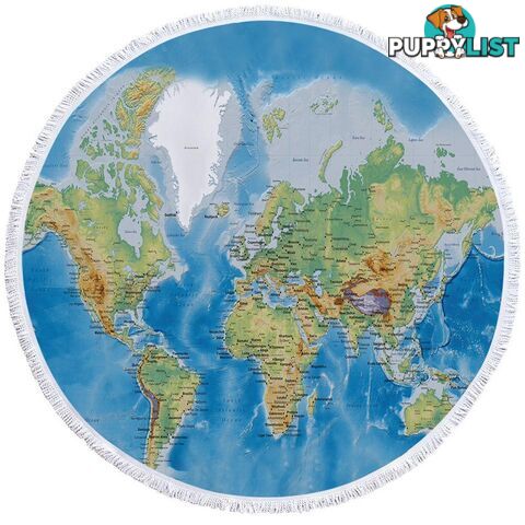 World Map Beach Towel - Towel - 7427046325295