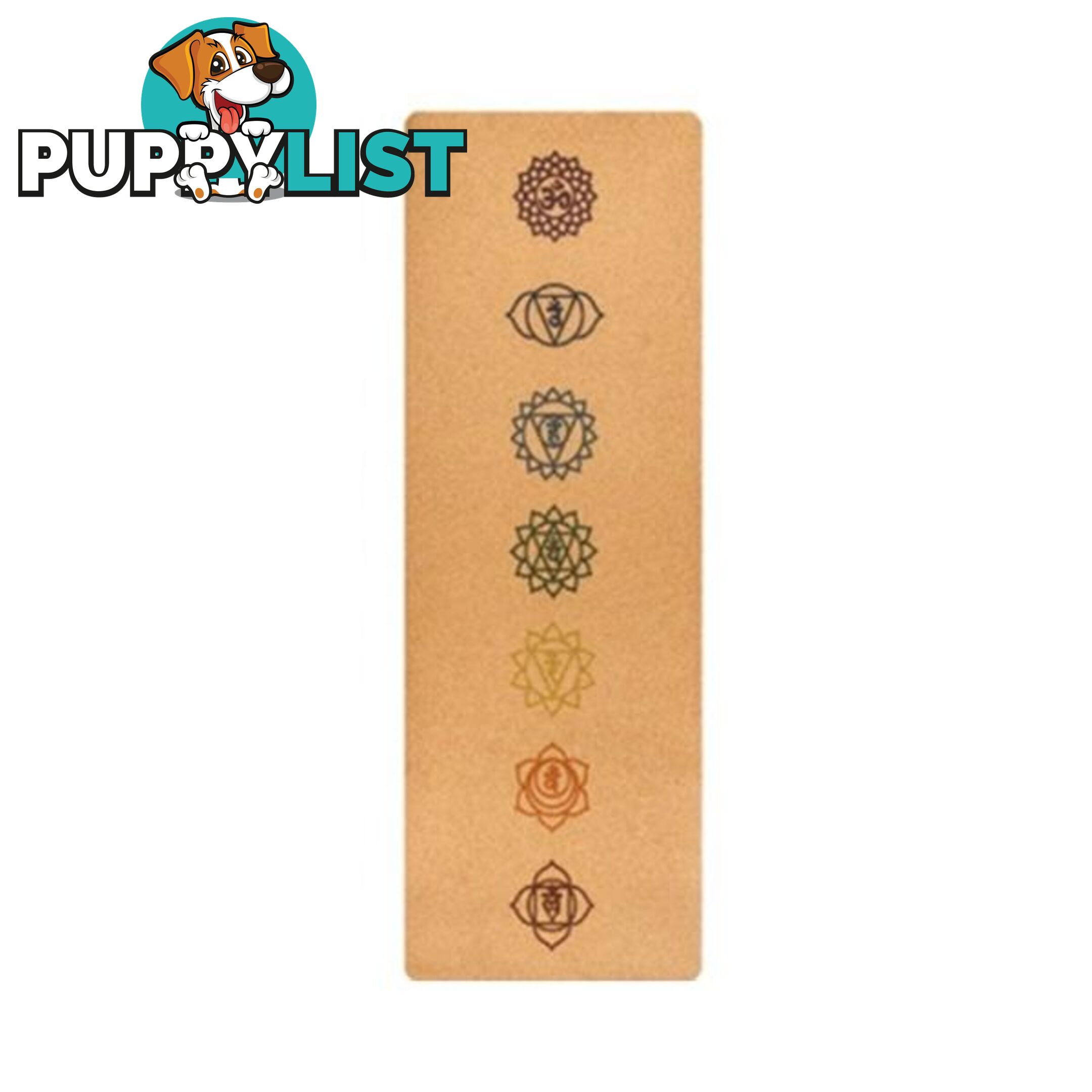 Yoga Mat Chakras Cork Natural Rubber - Unbranded - 797776545957