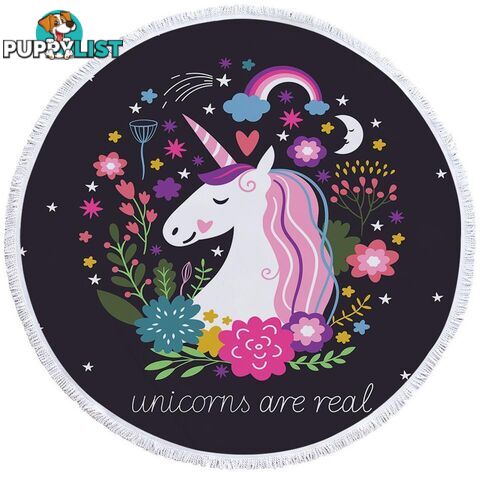 Unicorns are Real Beach Towel - Towel - 7427046312844