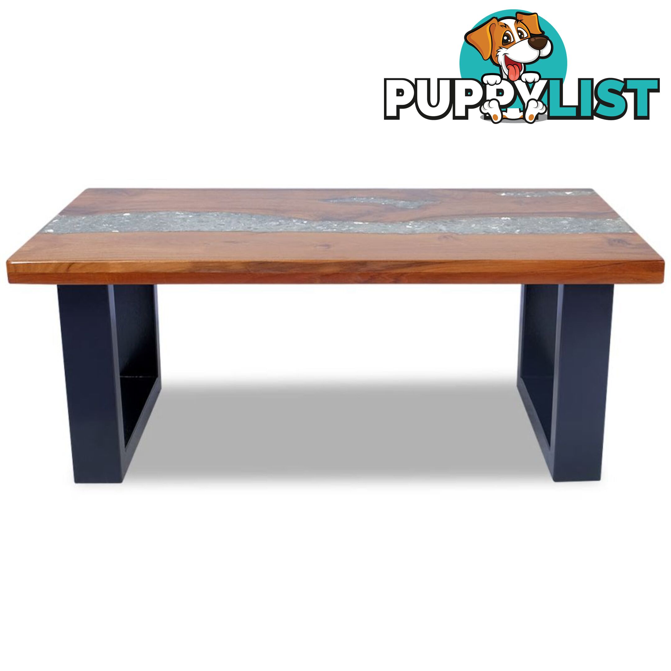 Coffee Table Teak Resin 100 x 50 Cm - Unbranded - 8718475999010