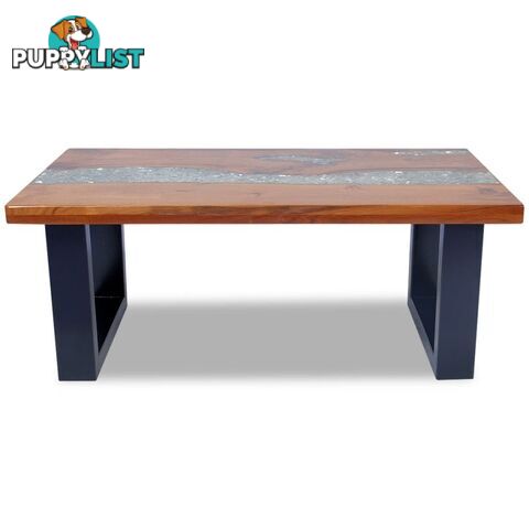 Coffee Table Teak Resin 100 x 50 Cm - Unbranded - 8718475999010