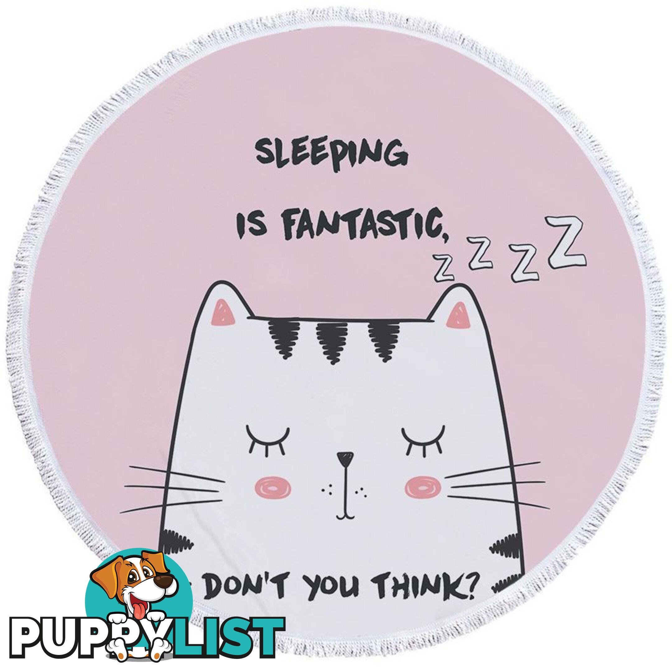 Sleepy Cat Beach Towel - Towel - 7427046307222