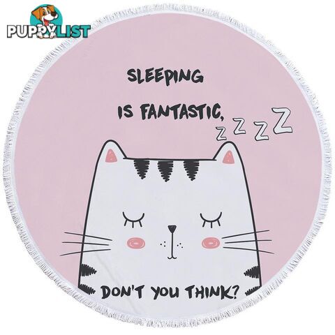 Sleepy Cat Beach Towel - Towel - 7427046307222