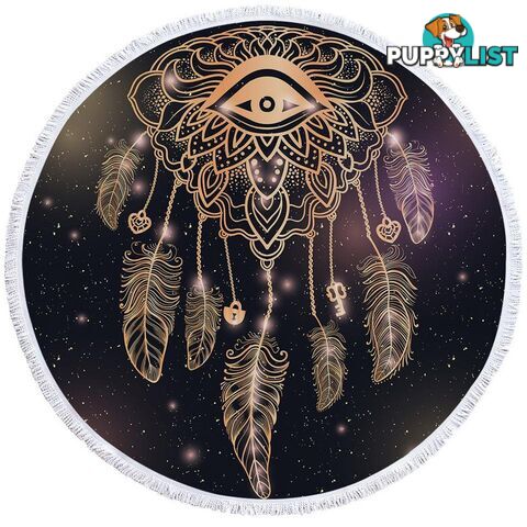 Dream Catcher Eye Beach Towel - Towel - 7427046327367