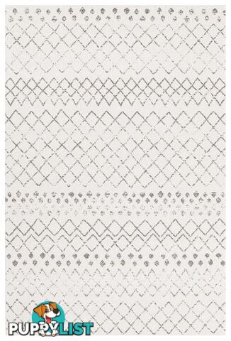 Oasis Selma White Grey Tribal Rug - Unbranded - 9375321846097