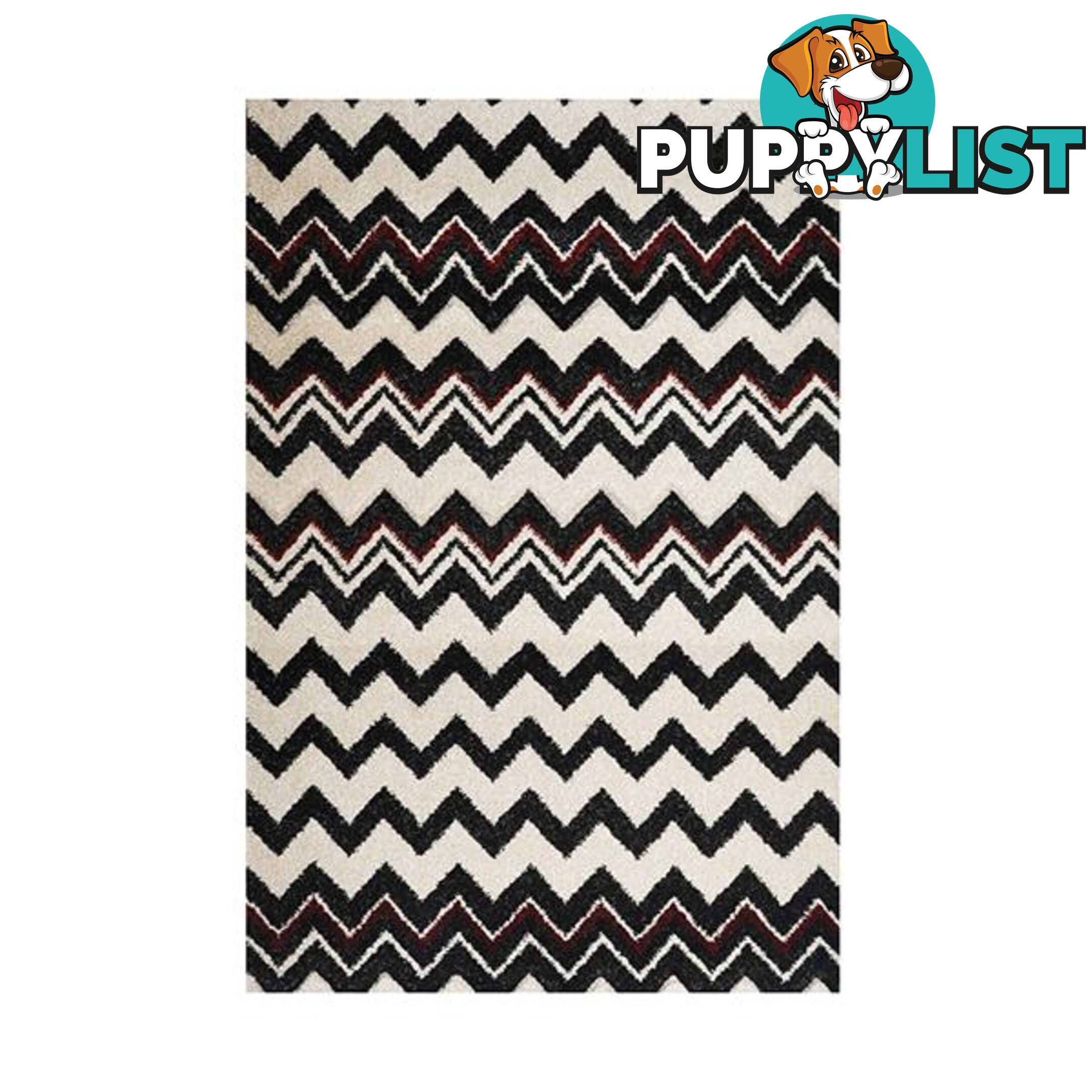 Picasso Zig Zag B And W Red Rug - Unbranded - 9324373032392