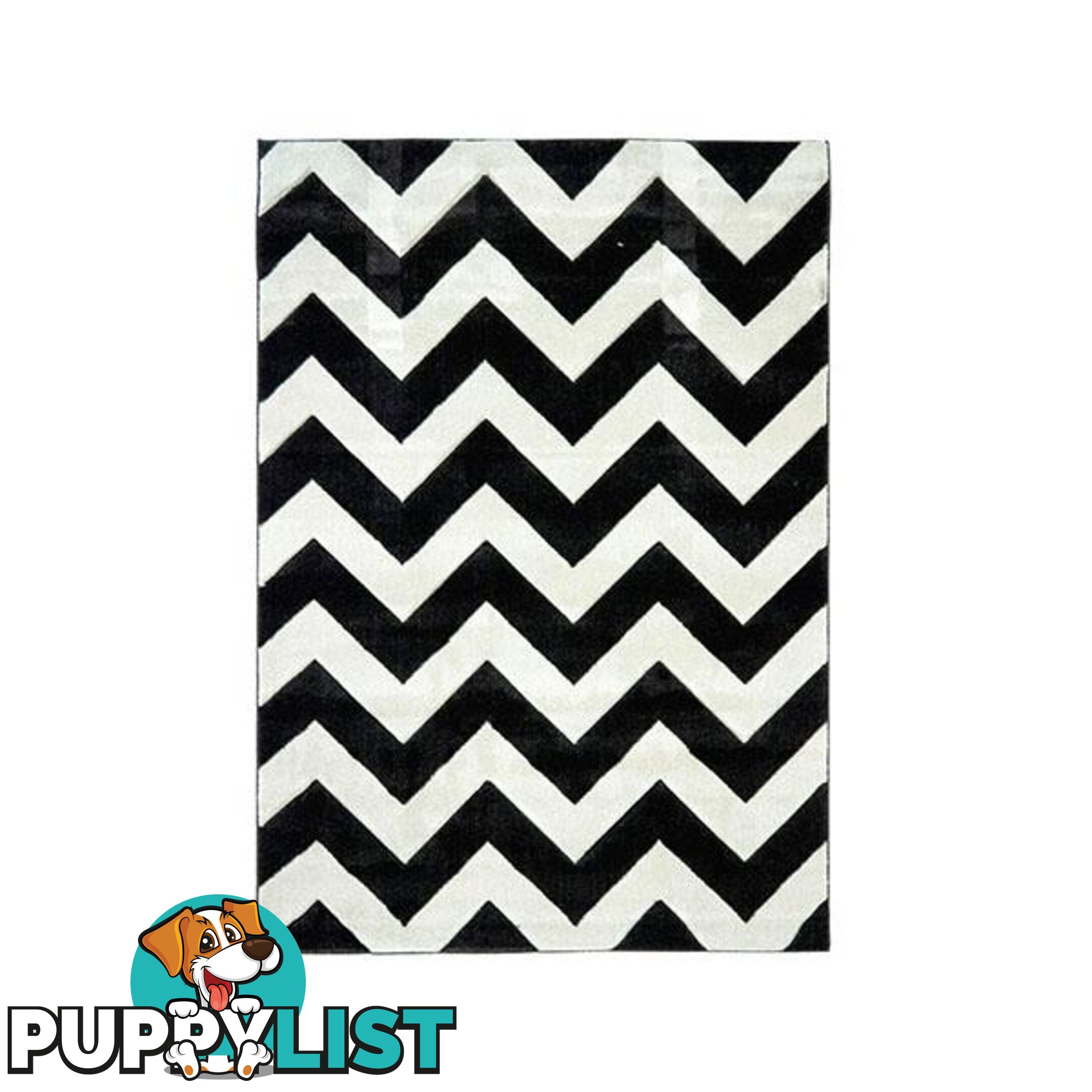 Picasso Chevron B And W Home Rug - Unbranded - 9324373027497