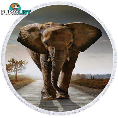 Elephant Photo Beach Towel - Towel - 7427046325875