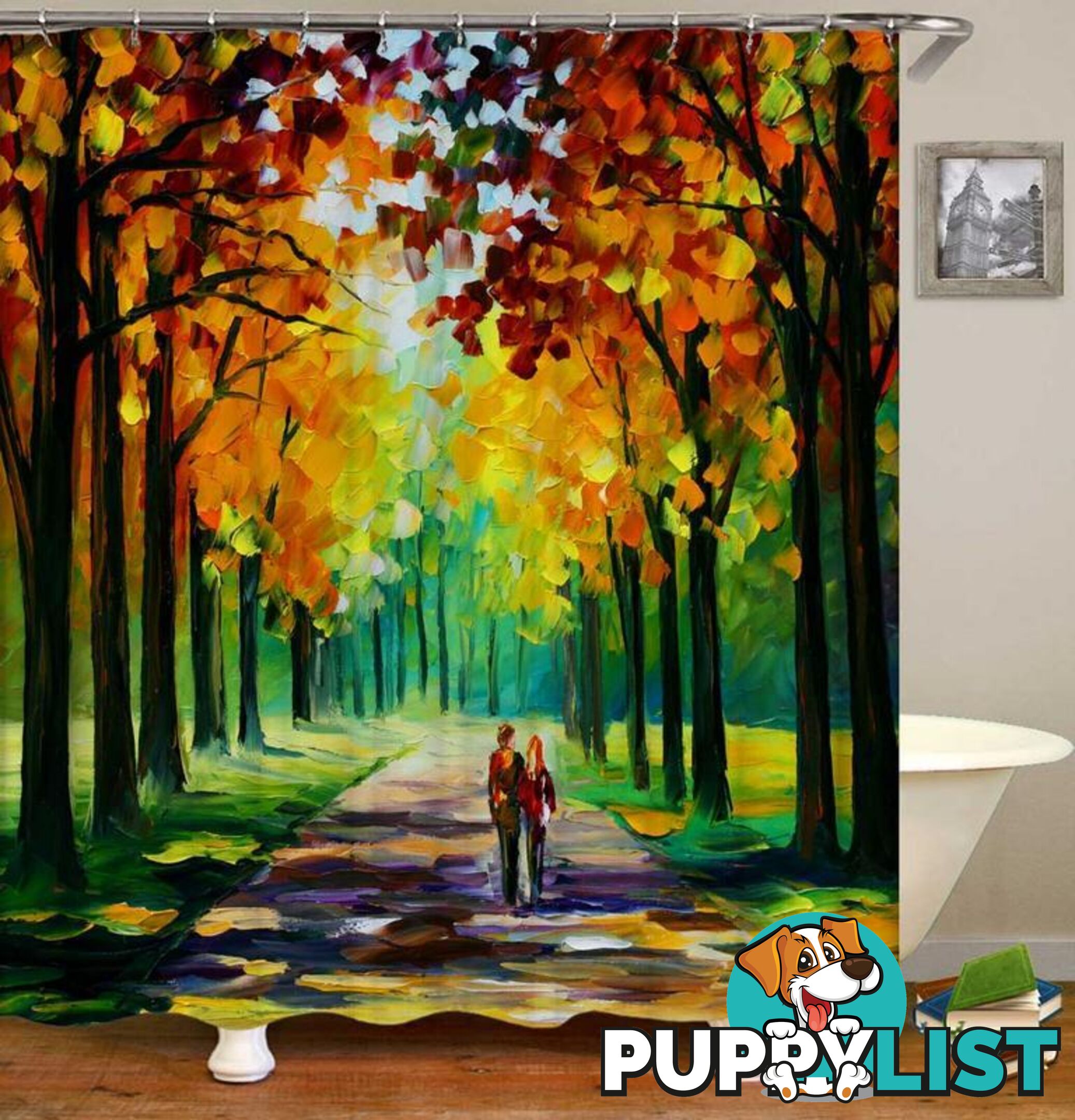 Shower Curtain Autumn Painting - Curtain - 7427046131544