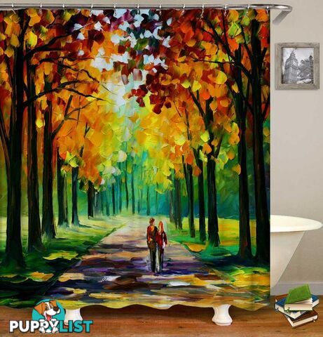 Shower Curtain Autumn Painting - Curtain - 7427046131544