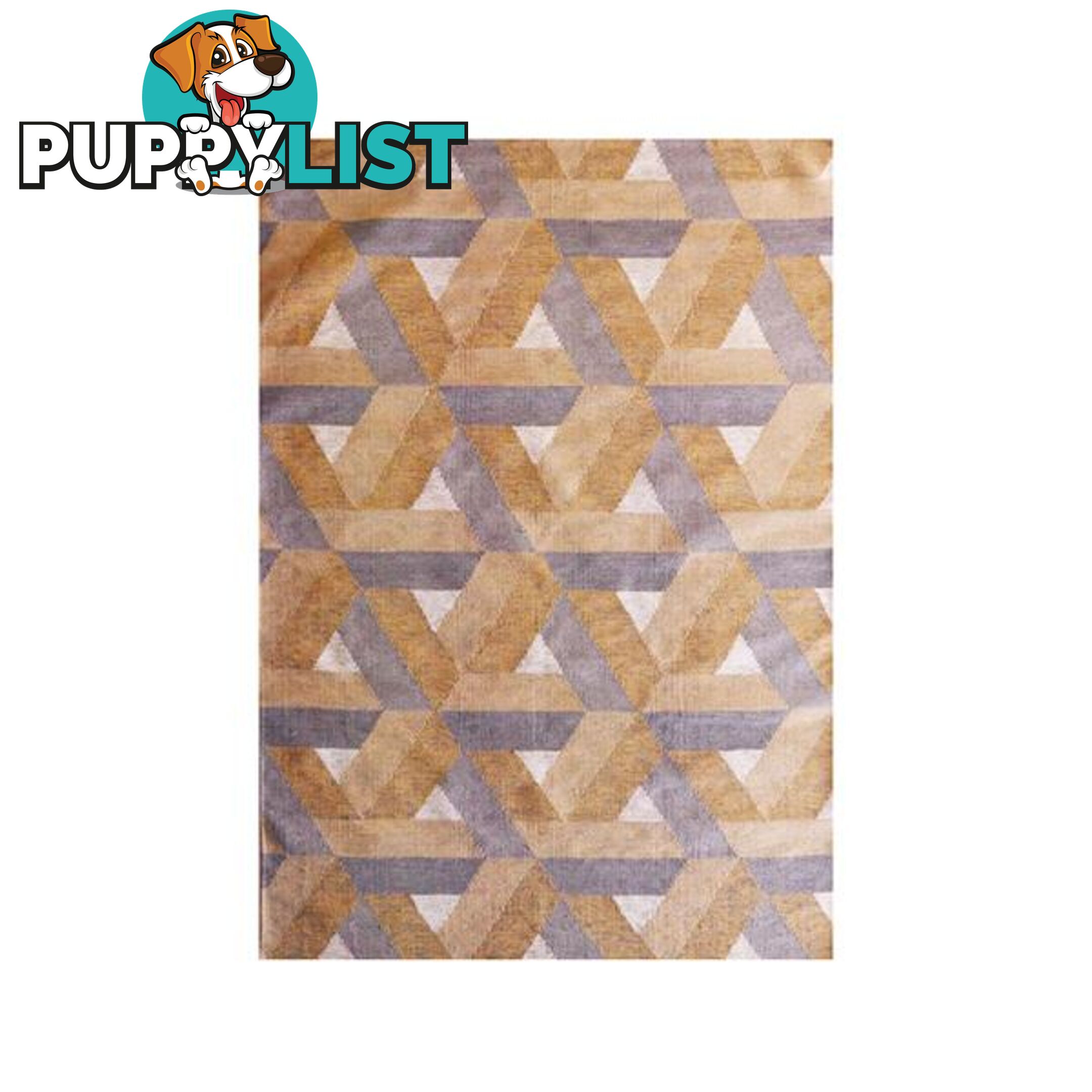 Kelim Geo Gold Flat Weave Rug - Unbranded - 7427046149150