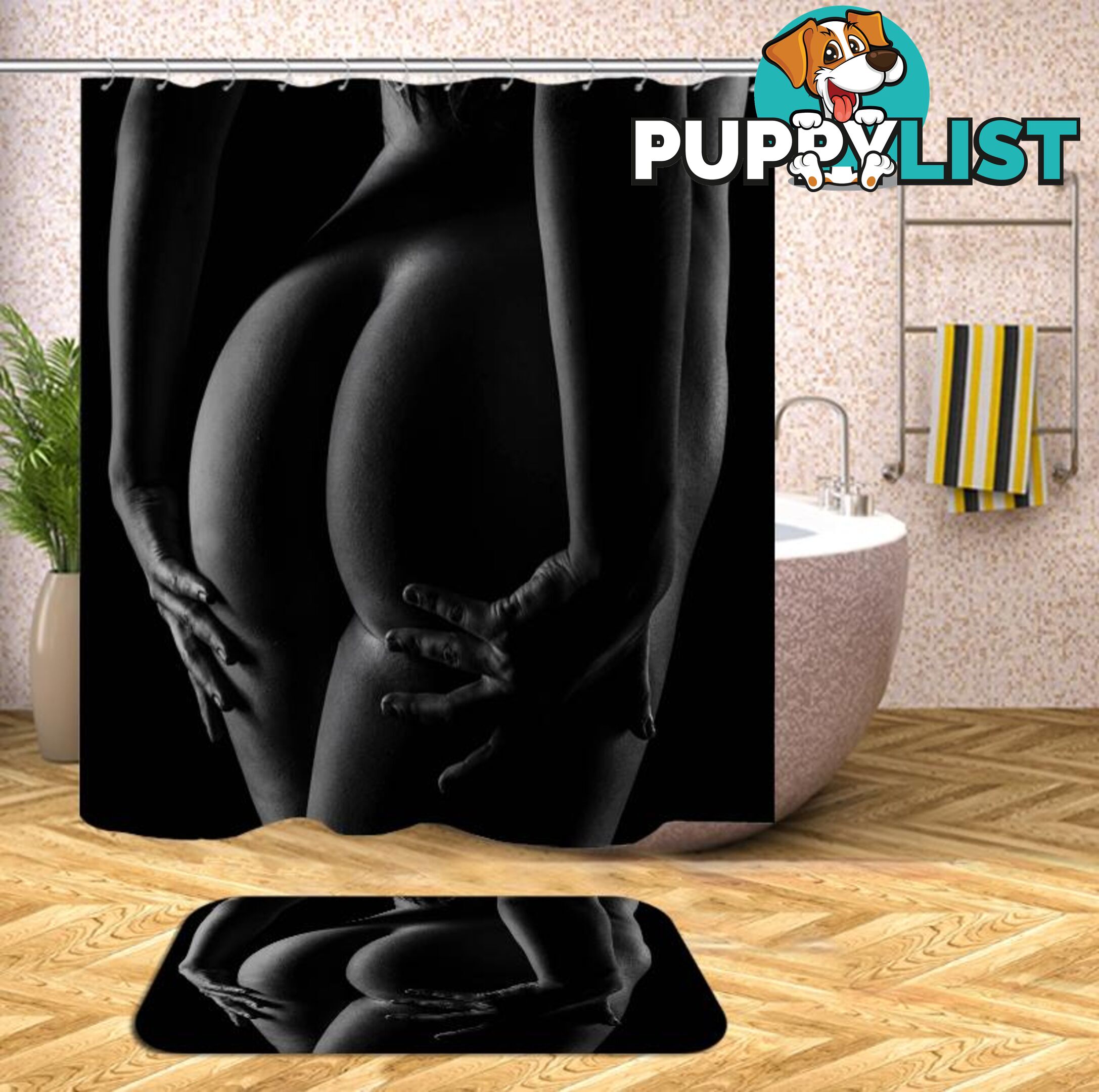 Sexy Chickâs Butt Shower Curtain - Curtain - 7427046014656