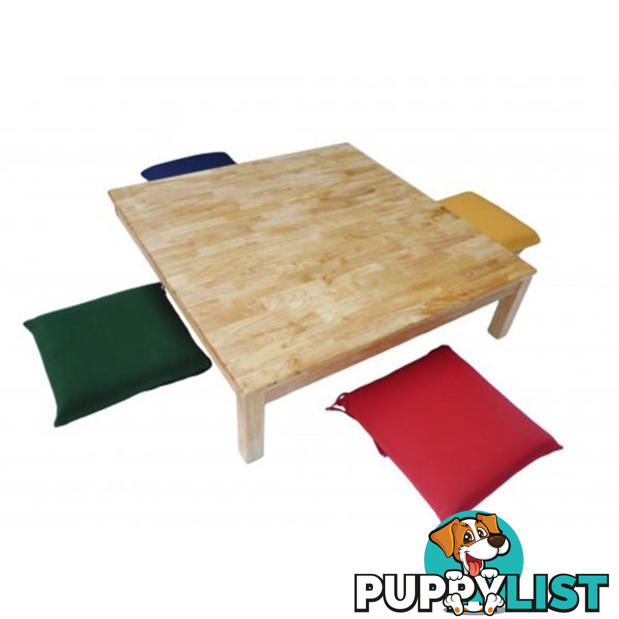 Square Low Table with 4 Cushions - Qtoys - 8936074260182