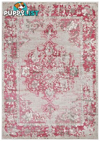 Alexa Transitional Grey Fuchsia Rug - Unbranded - 9375321848930