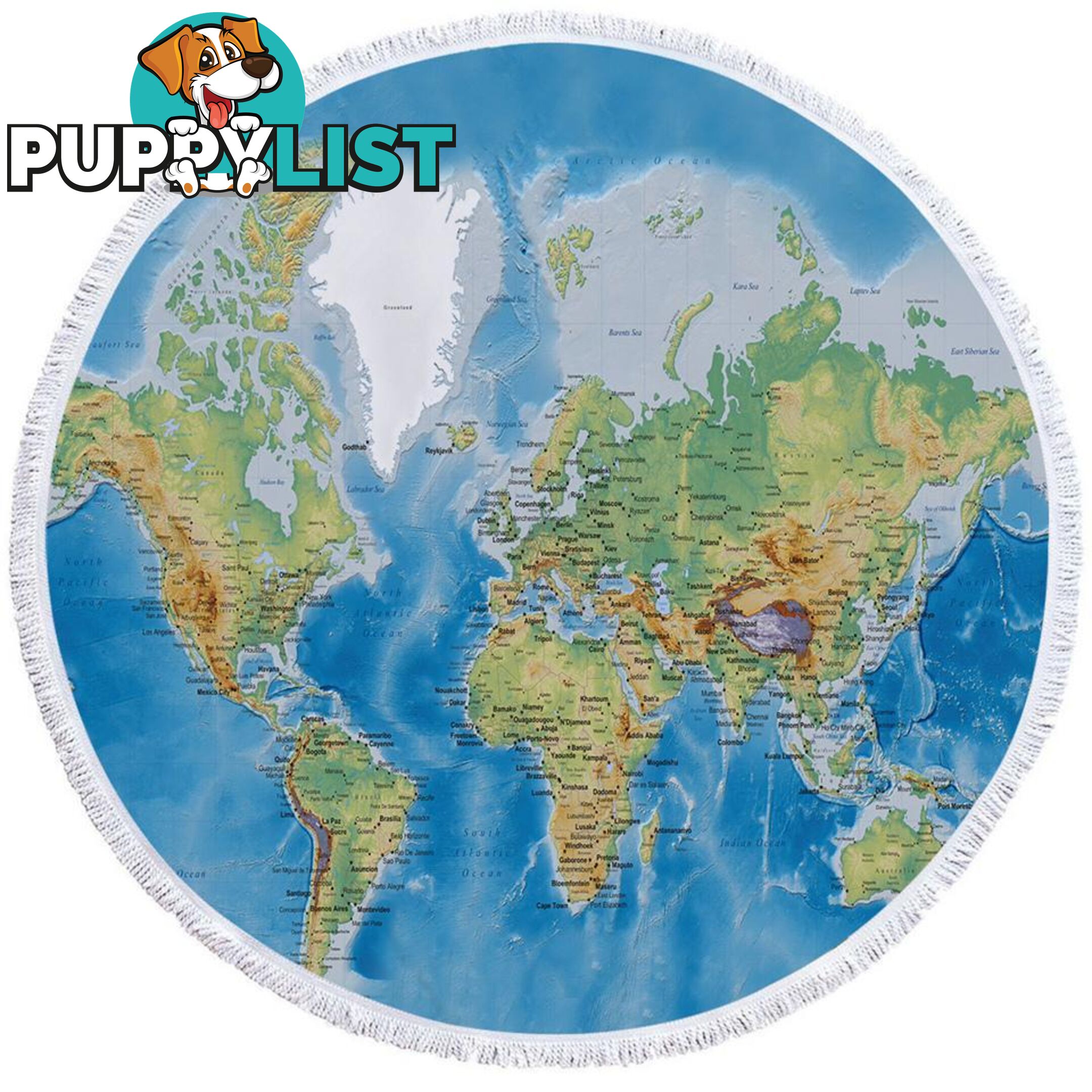 World Map Beach Towel - Towel - 7427046325325