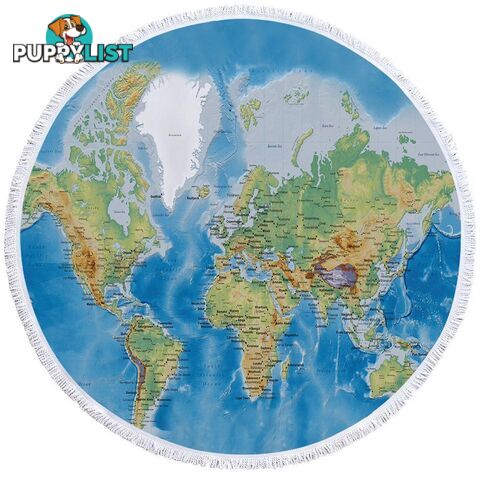 World Map Beach Towel - Towel - 7427046325325