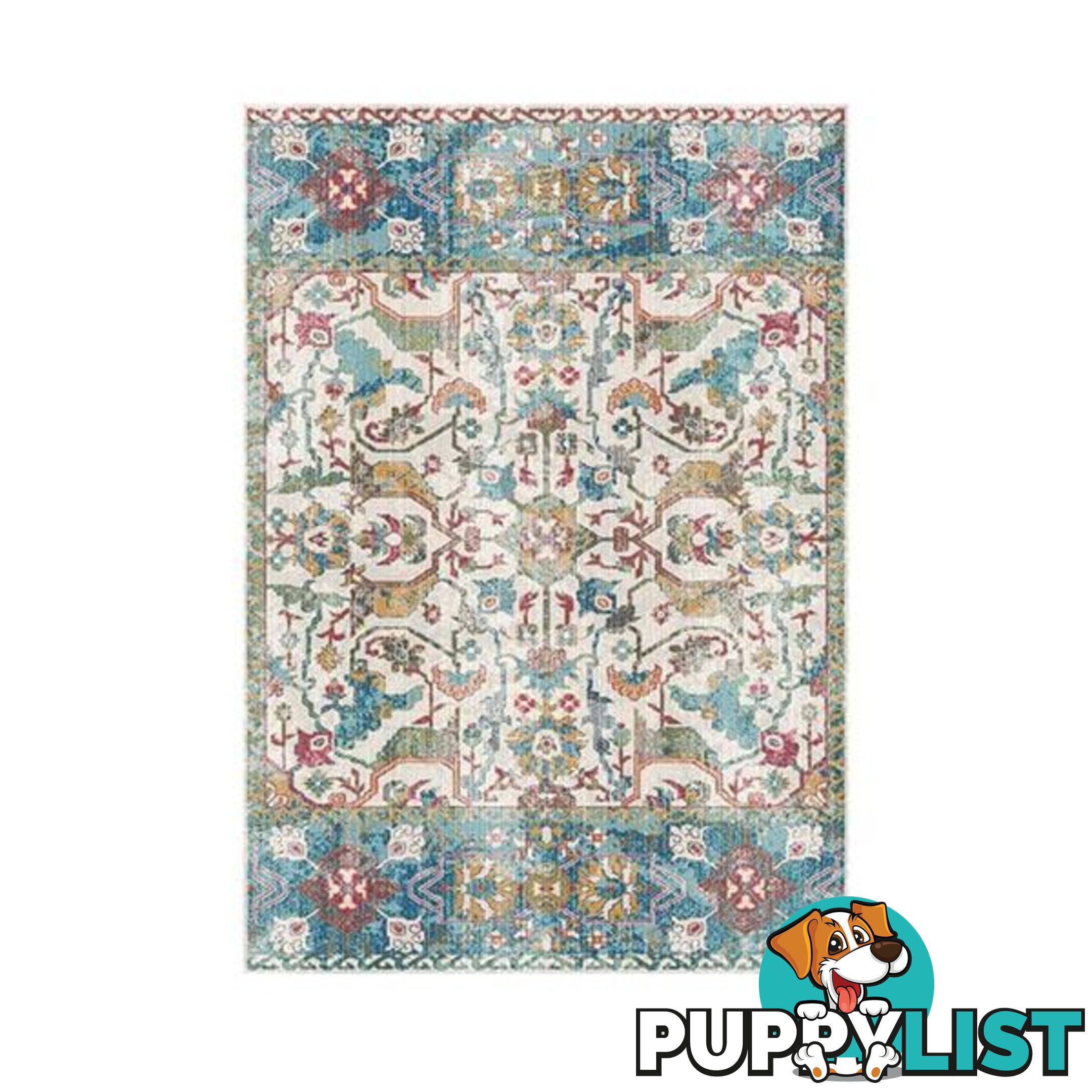 Heat Set Opera Beige Blue Rug - Unbranded - 9476062085988