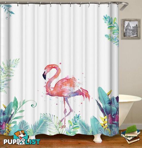 Art Painting Flamingo Shower Curtain - Curtain - 7427005928680