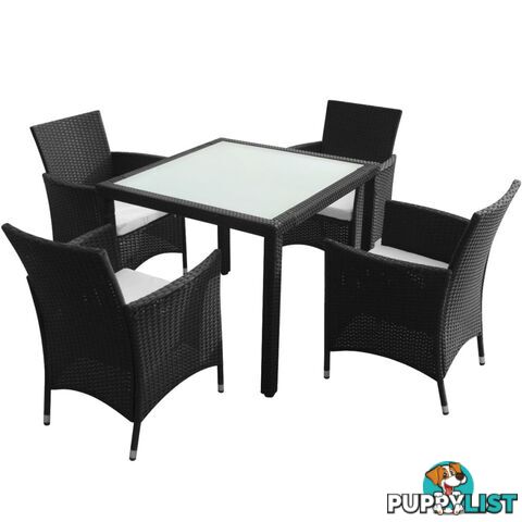 Garden Furniture Poly Rattan Set (9 Pcs) - Black - Unbranded - 4326500419002