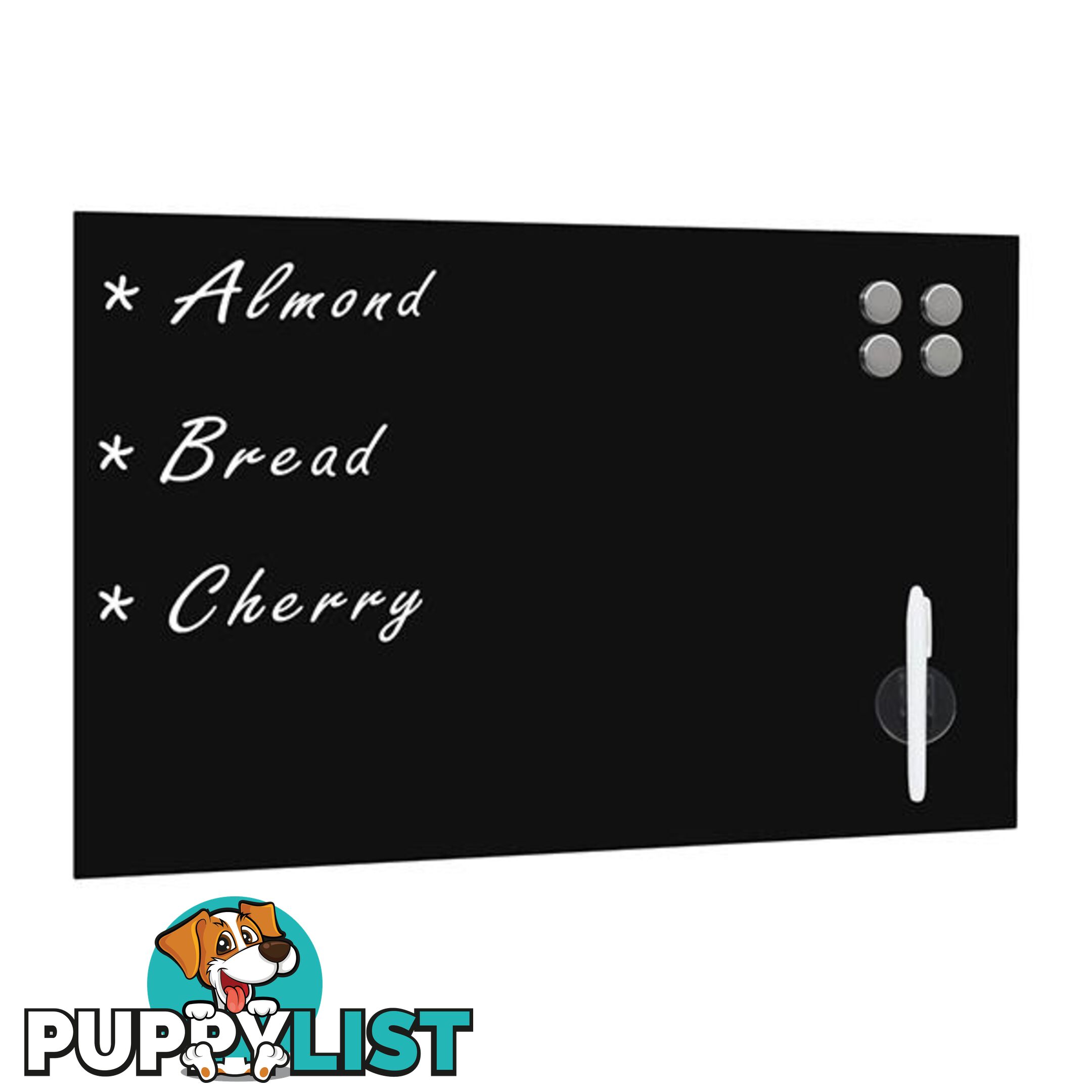 Wall Mounted Magnetic Blackboard Glass 60X40 Cm - Blackboard - 7427005878435