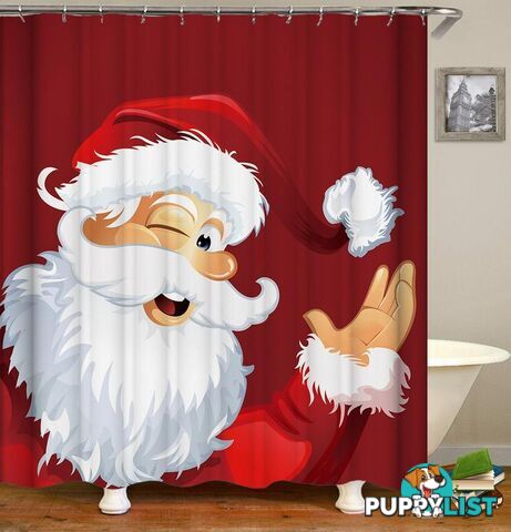 Smiling Santa Shower Curtain - Curtain - 7427045972995