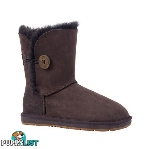 UGGS Single Button Short Sheepskin Cedar Unisex Chocolate - UGG - 822427508705