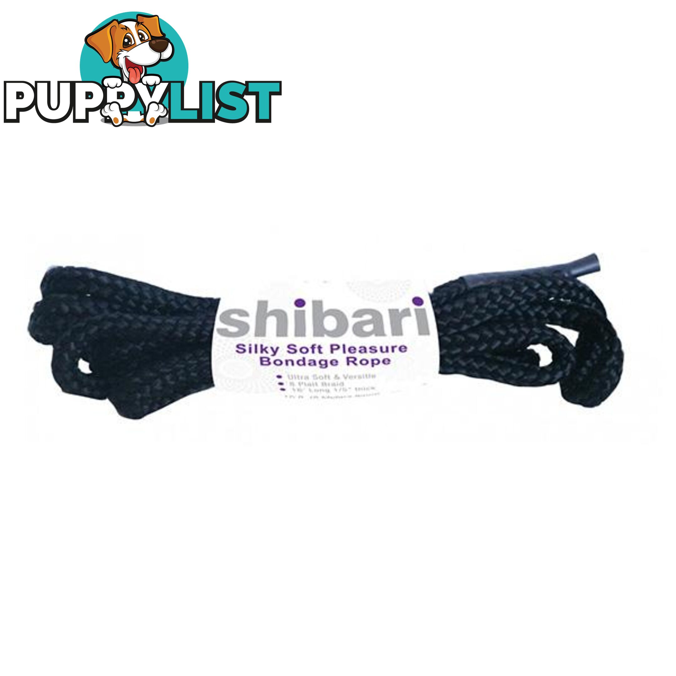 Shibari Rope Silky Soft Bondage 5M Black - Shibari - 859612002588