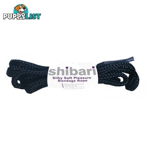 Shibari Rope Silky Soft Bondage 5M Black - Shibari - 859612002588