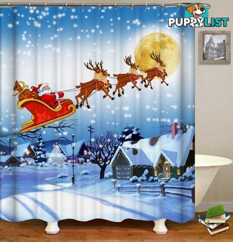 Classic Christmas Scene Shower Curtain - Curtains - 7427046067386