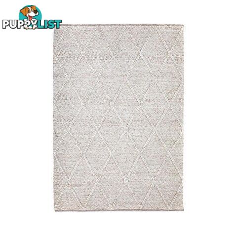 Colombo Beige Hand Woven Wool Rug 155 X 225 Cm - Unbranded - 7427005888991