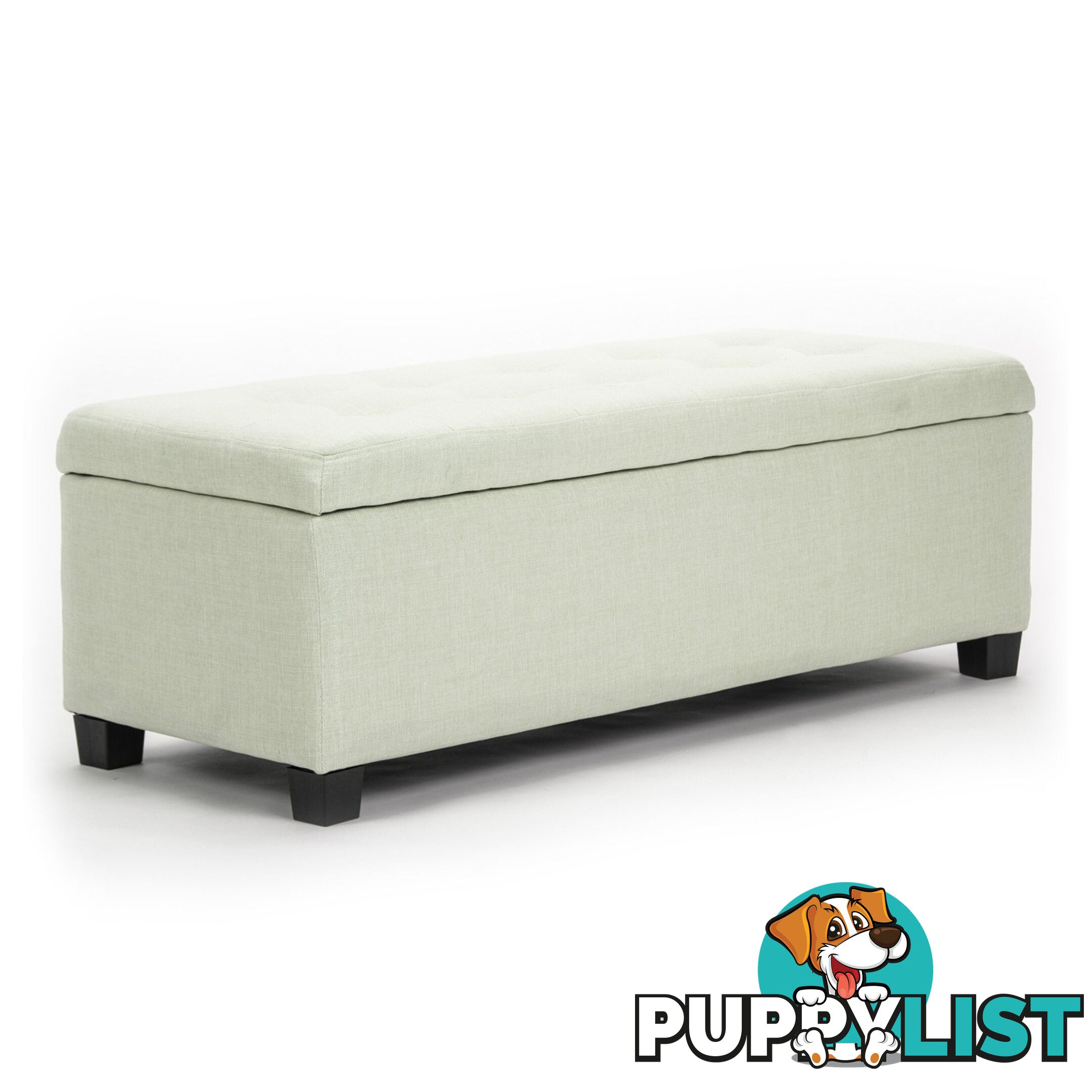 Storage Ottoman Fabric - LIGHT GREEN - Unbranded - 9352338007826