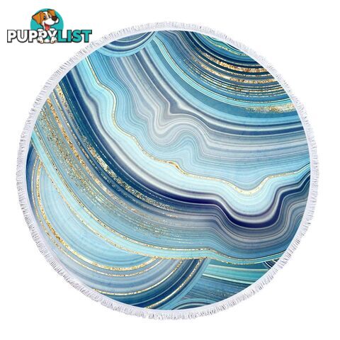 Blueish Marble Beach Towel - Towel - 7427046342551