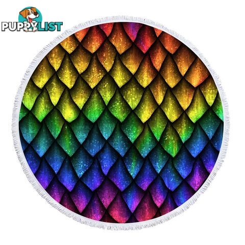 Rainbow Dragon Skin Beach Towel - Towel - 7427046334303