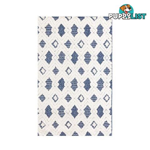 Contemporary Carvan White Blue Rug - Unbranded - 787976628482