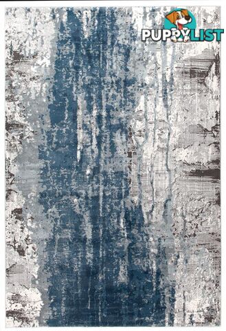 Kendra Roxana Distressed Timeless Blue Grey White Rug - Unbranded - 9375321833295