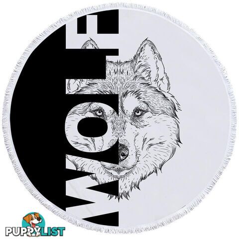 Wolf Beach Towel - Towel - 7427046344166