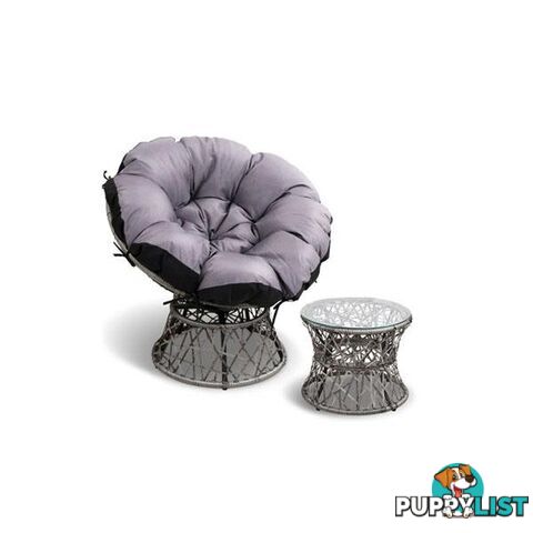 Gardeon Papasan Chair and Side Table - Gardeon - 9350062157787