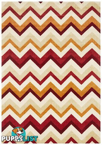 City Stunning Chevron Design Rust Red Rug - Unbranded - 7427046222778