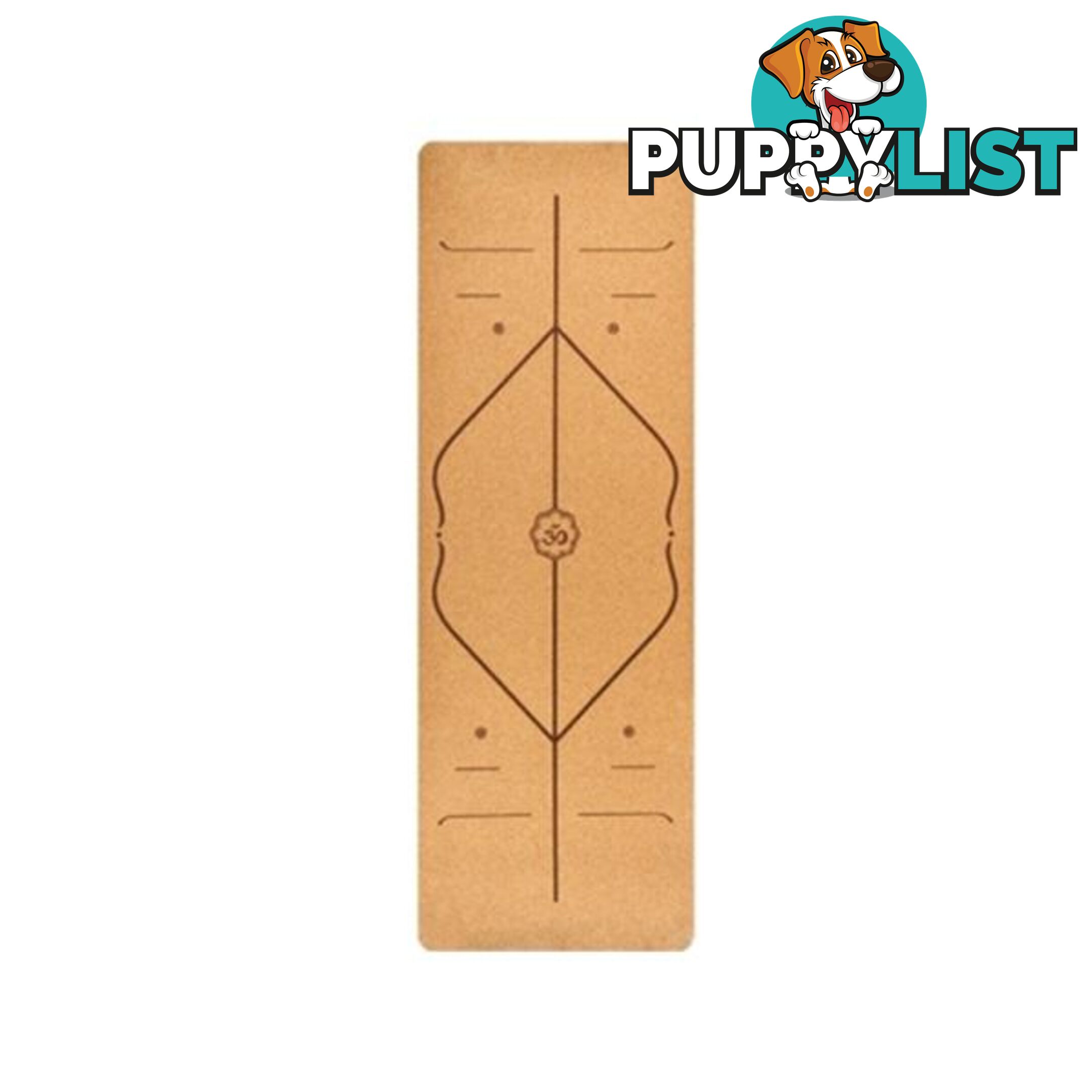 Yoga Mat Perfect Alignment Cork Natural Rubber - Unbranded - 797776545964