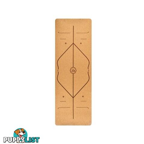 Yoga Mat Perfect Alignment Cork Natural Rubber - Unbranded - 797776545964