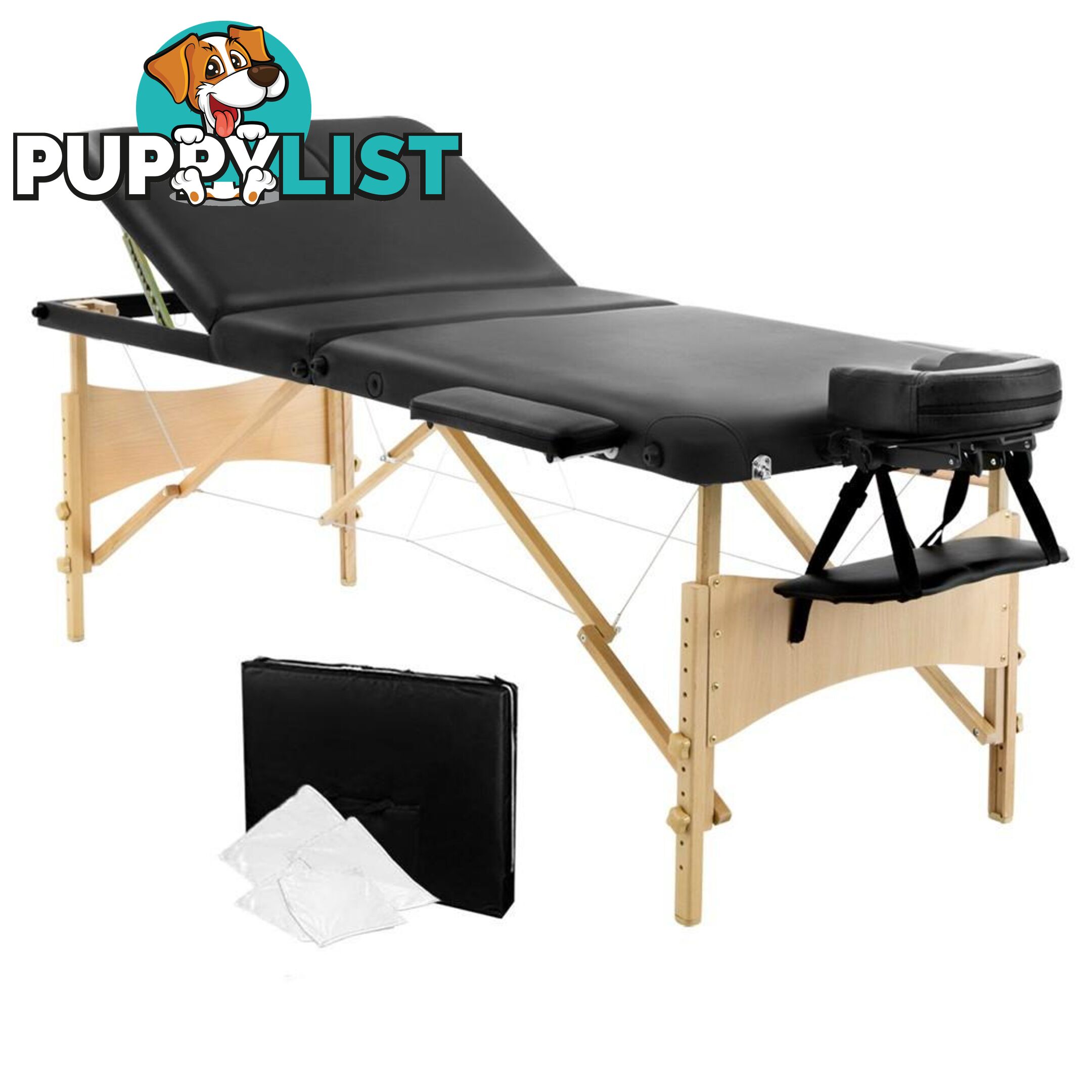 Portable Wooden 3 Fold Massage Table Chair Bed 70cm - Zenses - 4326500251909