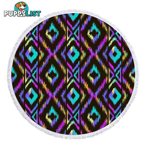 Crazy Colored Diamond Pattern Beach Towel - Towel - 7427046341905