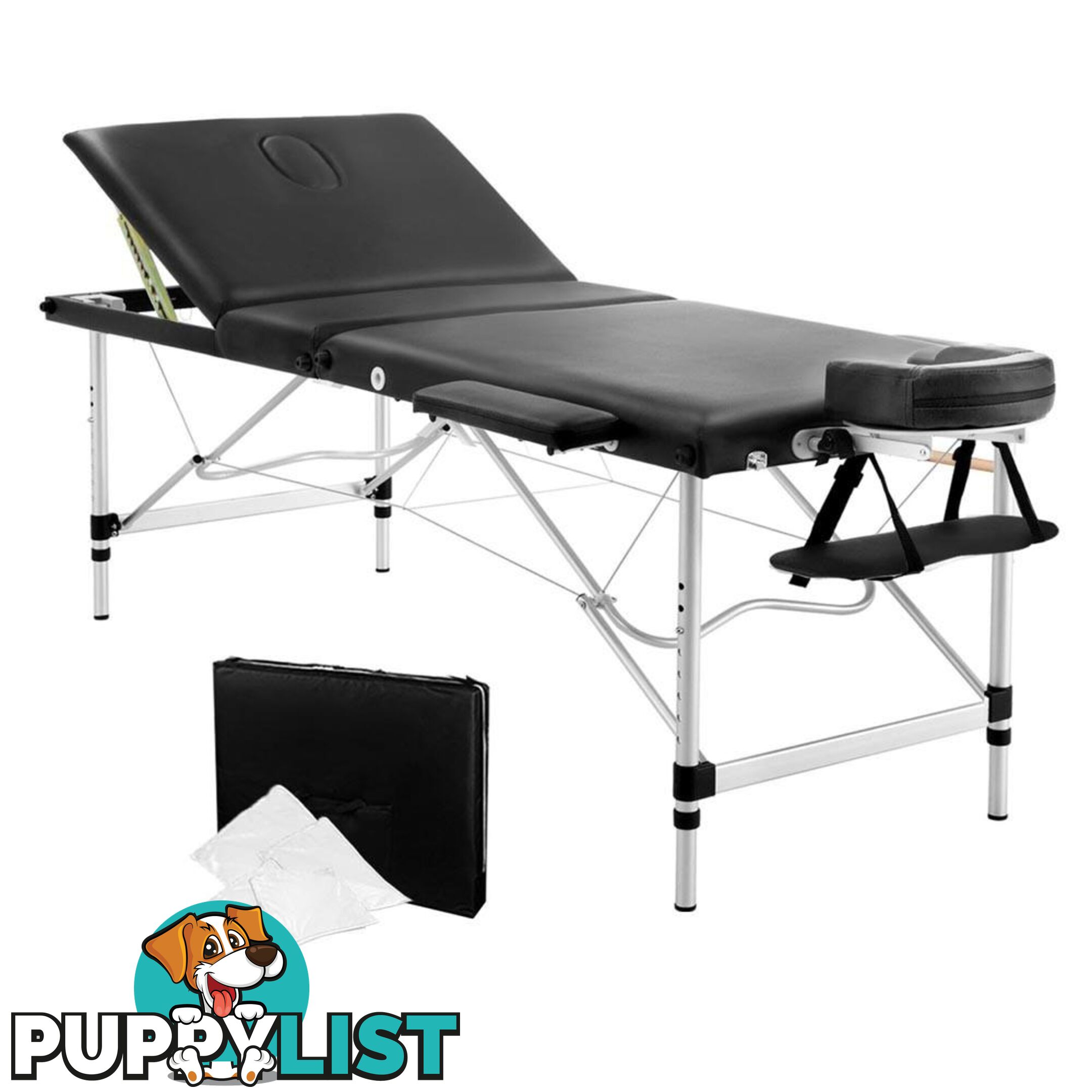 Portable Aluminium 3 Fold Massage Table 75cm - Zenses - 4326500251879