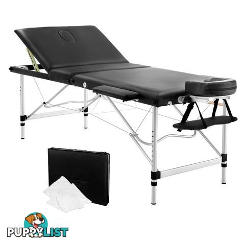 Portable Aluminium 3 Fold Massage Table 75cm - Zenses - 4326500251879