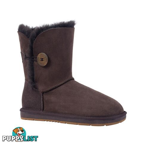 UGGS Single Button Short Sheepskin Cedar Unisex Chocolate - UGG - 822427508668