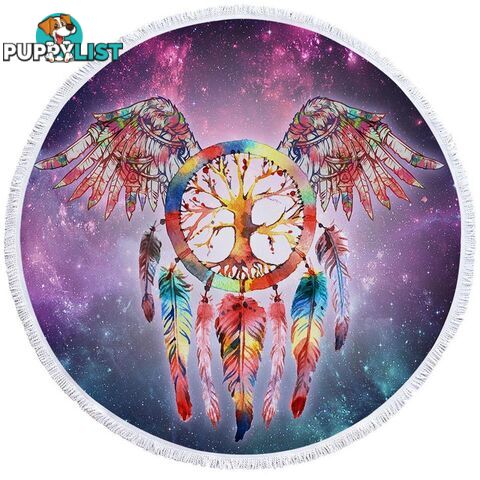 Space Colorful Dream Catcher Beach Towel - Towel - 7427046314459