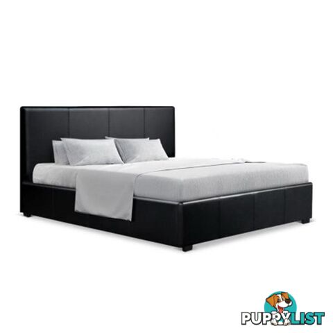 PU Leather Gas Lift Bedframe Double - Artiss - 4344744398853